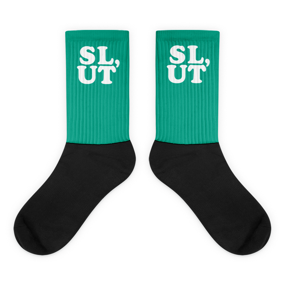 " SL,UT " Graphic Sock - Teal