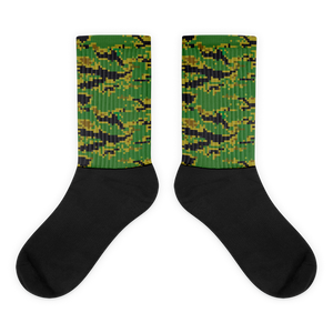 " Tiger Attack - Green " Graphic Sock